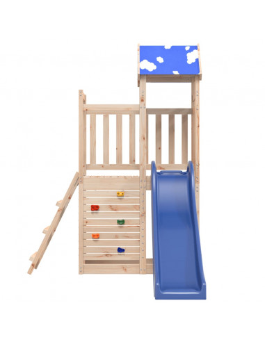 Set da Gioco da Esterno in Legno Massello di Pino