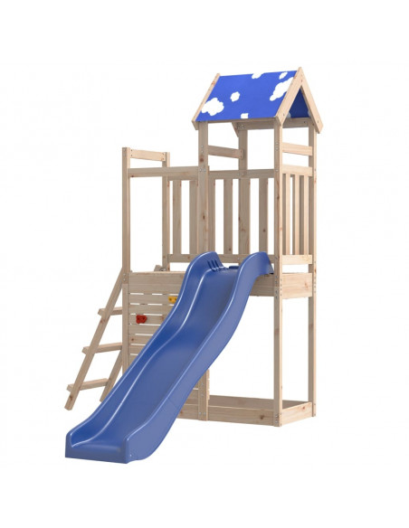 Set da Gioco da Esterno in Legno Massello di Pino