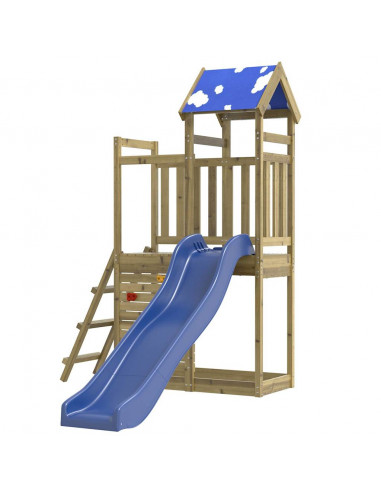 Set da Gioco da Esterno in Legno di Pino Impregnato