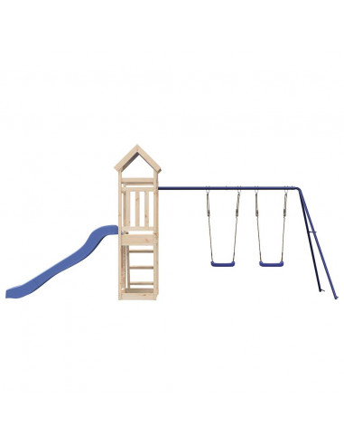 Set da Gioco da Esterno in Legno Massello di Pino