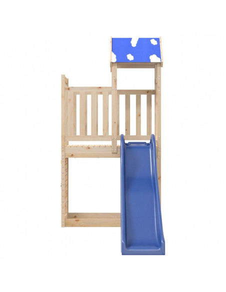 Set da Gioco da Esterno in Legno Massello di Pino