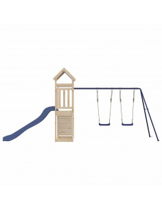 Set da Gioco da Esterno in Legno Massello di Pino 2