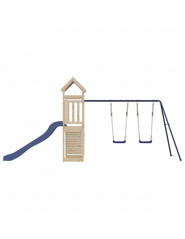 Set da Gioco da Esterno in Legno Massello di Pino