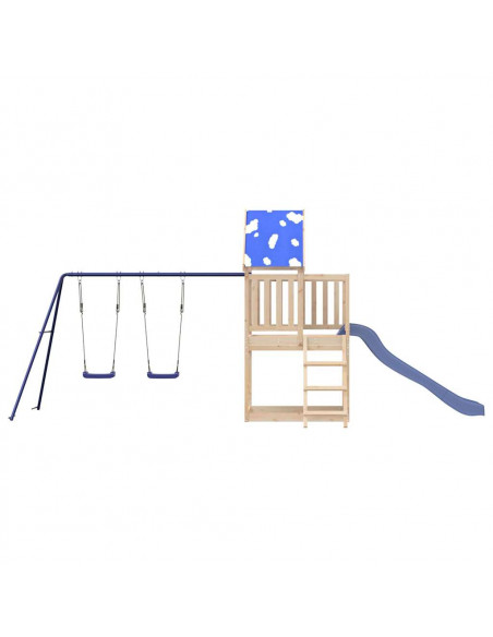 Set da Gioco da Esterno in Legno Massello di Pino