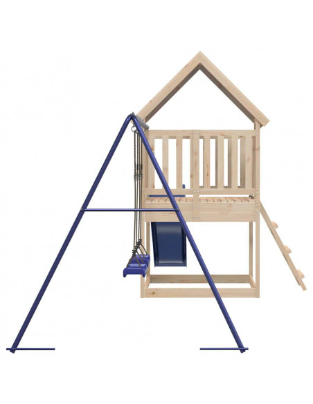 Set da Gioco da Esterno in Legno Massello di Pino