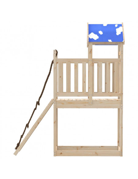 Set da Gioco da Esterno in Legno Massello di Pino