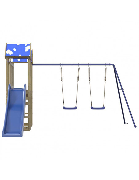 Set da Gioco da Esterno in Legno di Pino Impregnato