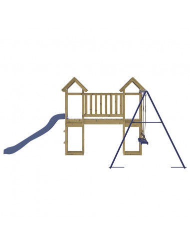 Set da Gioco da Esterno in Legno di Pino Impregnato