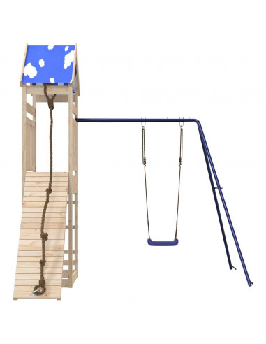 Set da Gioco da Esterno in Legno Massello di Pino