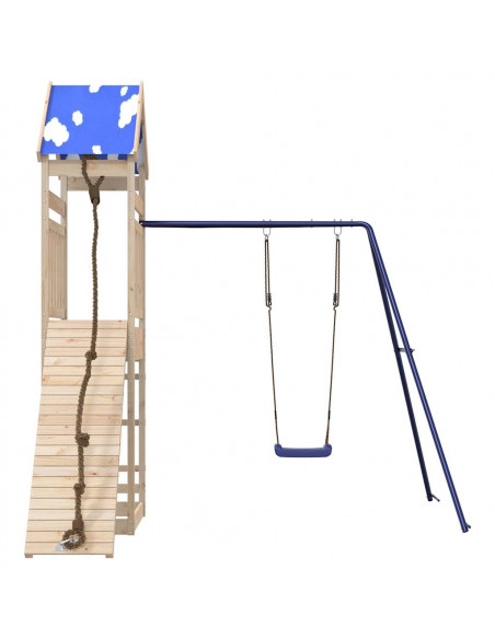 Set da Gioco da Esterno in Legno Massello di Pino