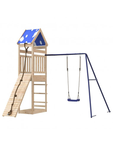 Set da Gioco da Esterno in Legno Massello di Pino