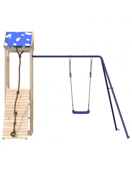 Set da Gioco da Esterno in Legno Massello di Pino