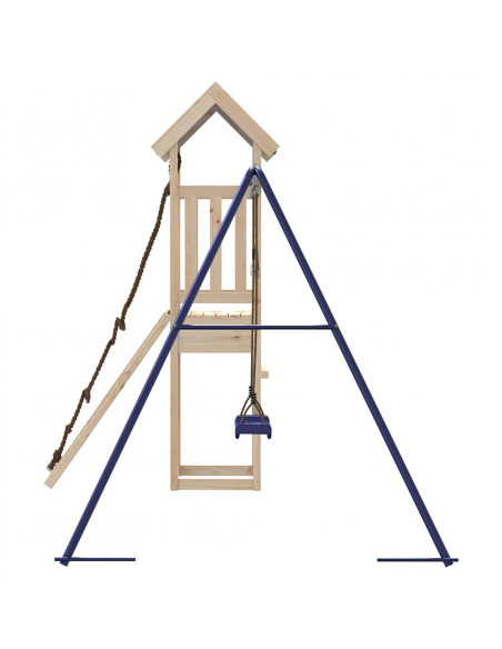 Set da Gioco da Esterno in Legno Massello di Pino