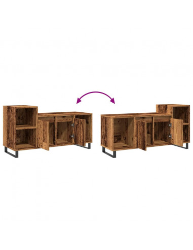 Mobile Porta TV Legno Antico 100x35x55 cm in Legno Multistrato