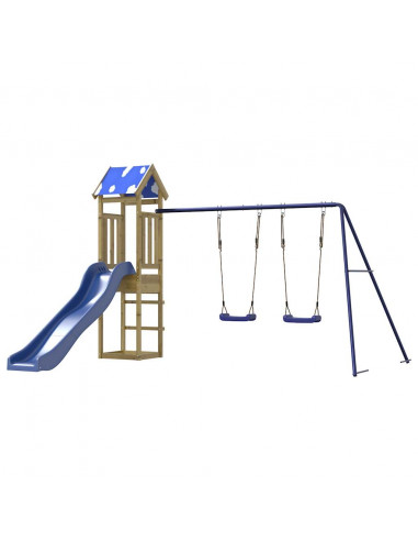 Set da Gioco da Esterno in Legno di Pino Impregnato