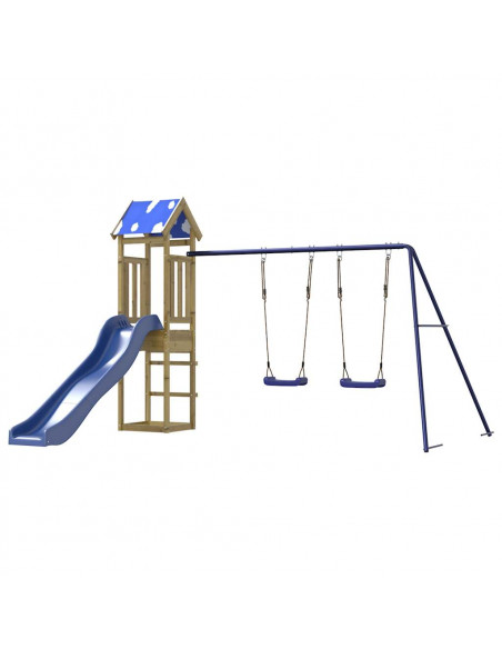 Set da Gioco da Esterno in Legno di Pino Impregnato