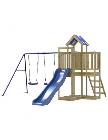 Set da Gioco da Esterno in Legno di Pino Impregnato