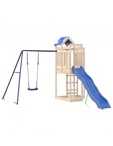 Set da Gioco da Esterno in Legno Massello di Pino