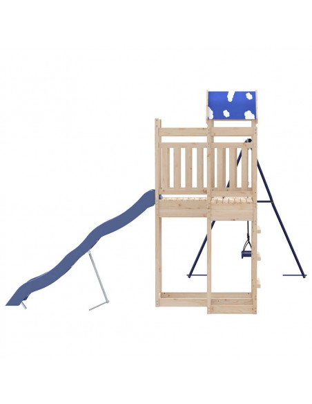 Set da Gioco da Esterno in Legno Massello di Pino