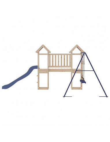 Set da Gioco da Esterno in Legno Massello di Pino