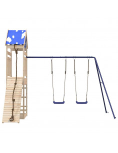 Set da Gioco da Esterno in Legno Massello di Pino 2