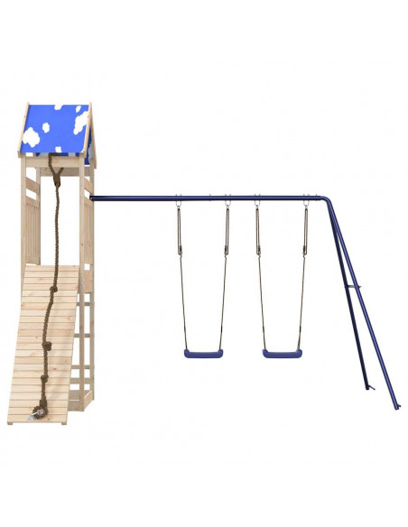 Set da Gioco da Esterno in Legno Massello di Pino