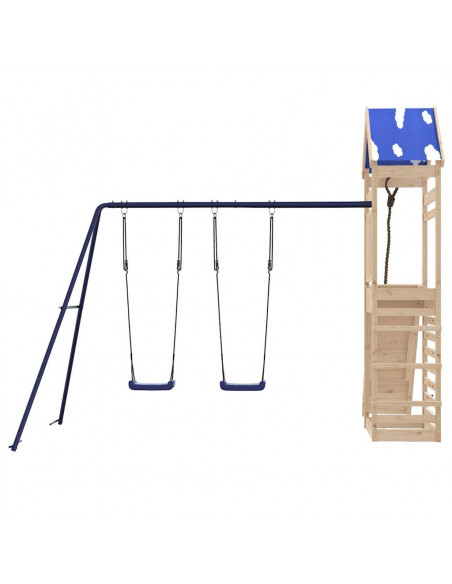 Set da Gioco da Esterno in Legno Massello di Pino