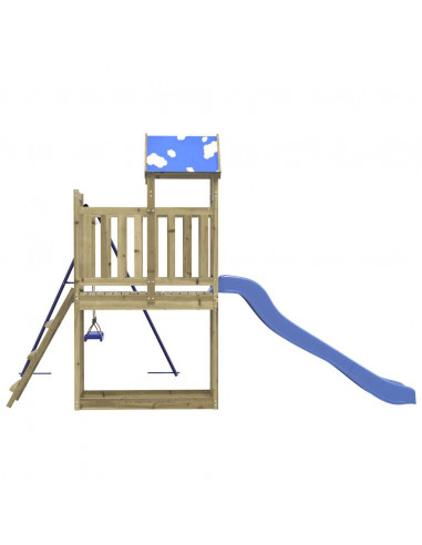 Set da Gioco da Esterno in Legno di Pino Impregnato