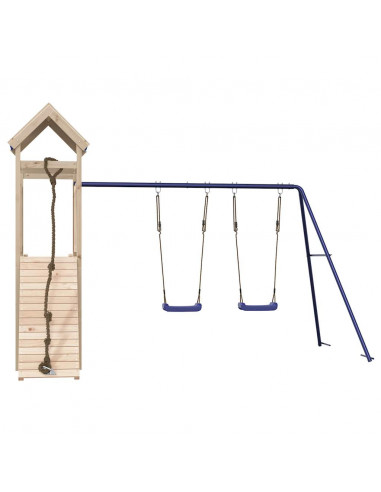 Set da Gioco da Esterno in Legno Massello di Pino