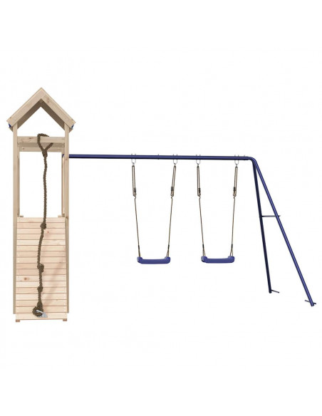 Set da Gioco da Esterno in Legno Massello di Pino