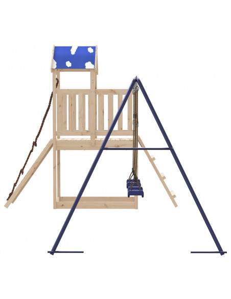 Set da Gioco da Esterno in Legno Massello di Pino