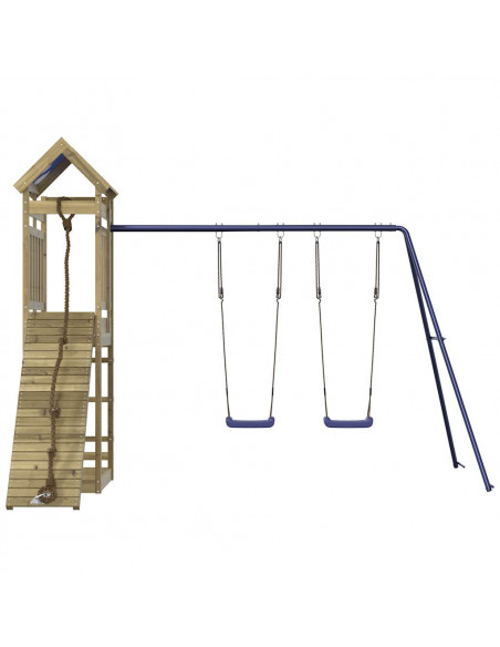 Set da Gioco da Esterno in Legno di Pino Impregnato