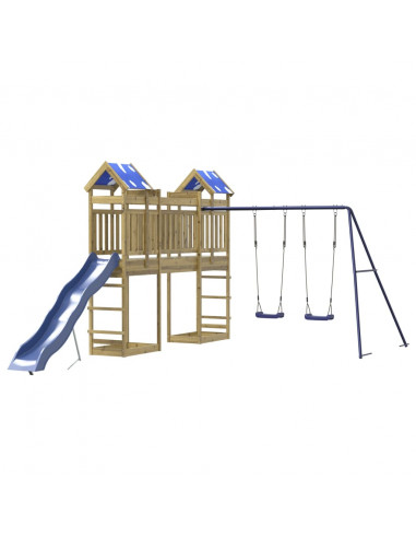 Set da Gioco da Esterno in Legno di Pino Impregnato