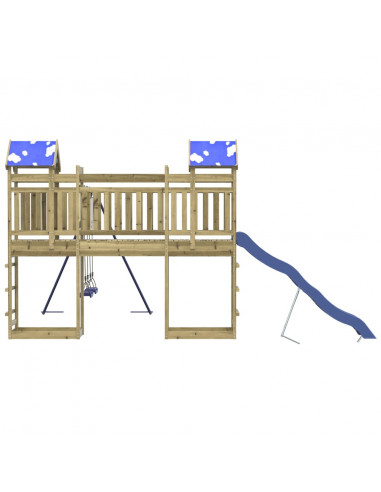 Set da Gioco da Esterno in Legno di Pino Impregnato