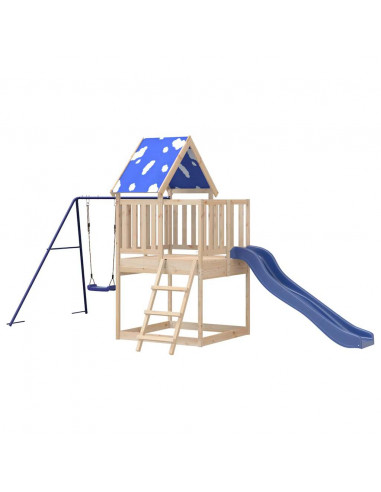 Set da Gioco da Esterno in Legno Massello di Pino