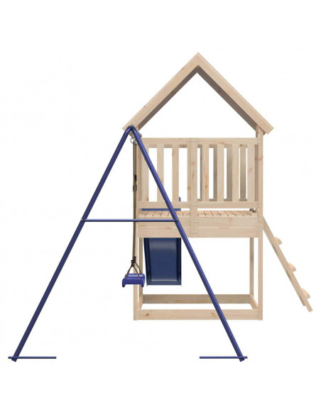 Set da Gioco da Esterno in Legno Massello di Pino