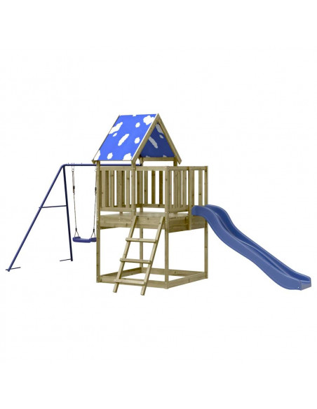 Set da Gioco da Esterno in Legno di Pino Impregnato