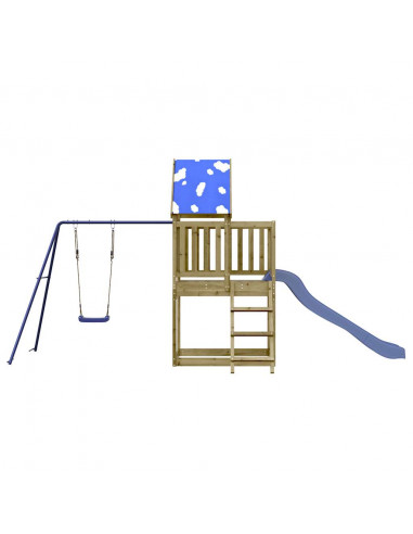 Set da Gioco da Esterno in Legno di Pino Impregnato