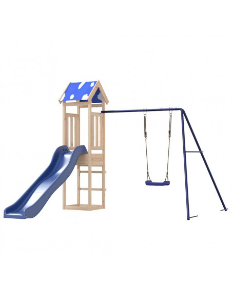 Set da Gioco da Esterno in Legno Massello di Pino