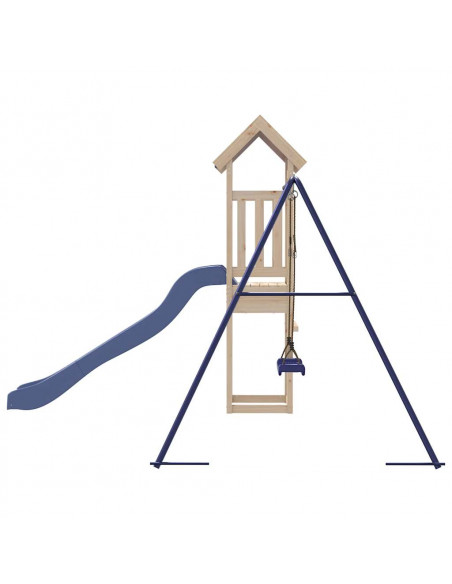 Set da Gioco da Esterno in Legno Massello di Pino