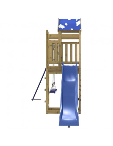 Set da Gioco da Esterno in Legno di Pino Impregnato