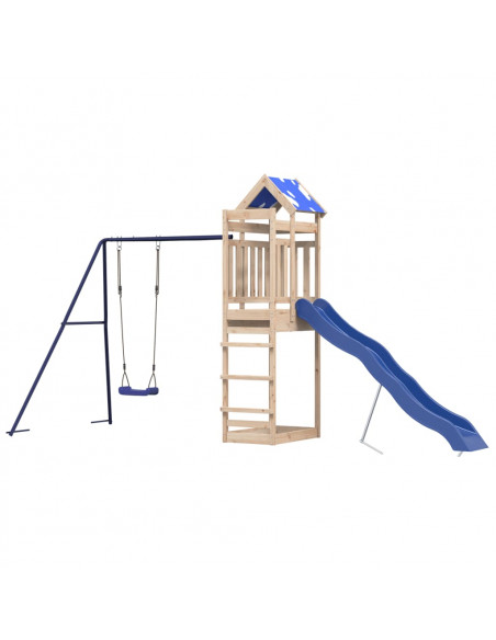 Set da Gioco da Esterno in Legno Massello di Pino