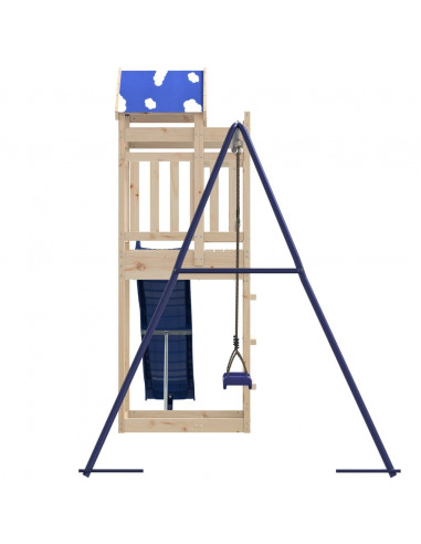 Set da Gioco da Esterno in Legno Massello di Pino