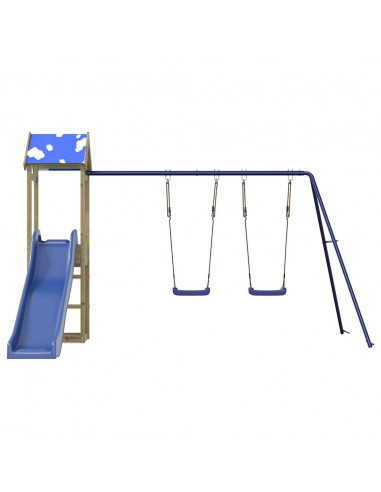 Set da Gioco da Esterno in Legno di Pino Impregnato