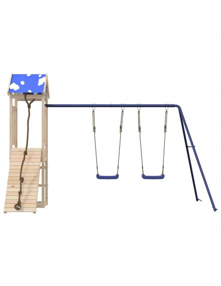 Set da Gioco da Esterno in Legno Massello di Pino