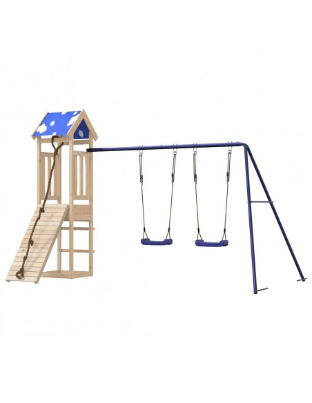 Set da Gioco da Esterno in Legno Massello di Pino