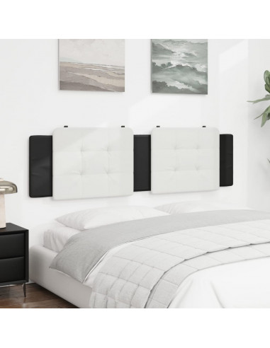 Cuscino Testiera Bianco e Nero 180 cm in Similpelle