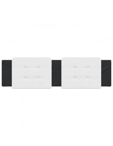 Cuscino Testiera Bianco e Nero 180 cm in Similpelle