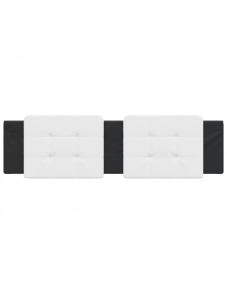 Cuscino Testiera Bianco e Nero 180 cm in Similpelle