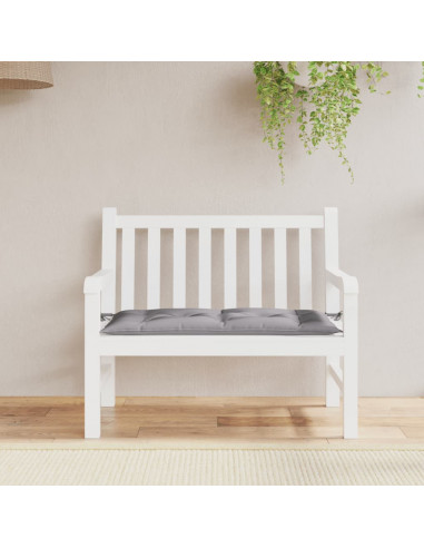 Cuscino per Panca Grigio 100x50x7 cm in Tessuto Oxford